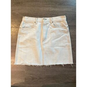 Rag & Bone Denim Mini Skirt Size 29 Light WashFrayed Hem